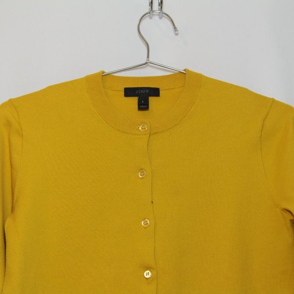 J Crew Cardigan Button up Small yellow/gold - Picture 3 of 8